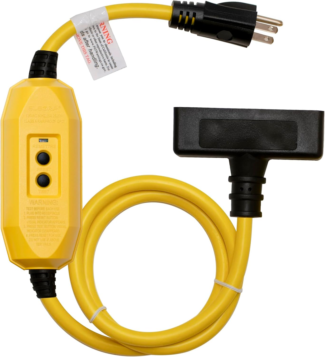 GFCI-protected RV extension cord used outdoors