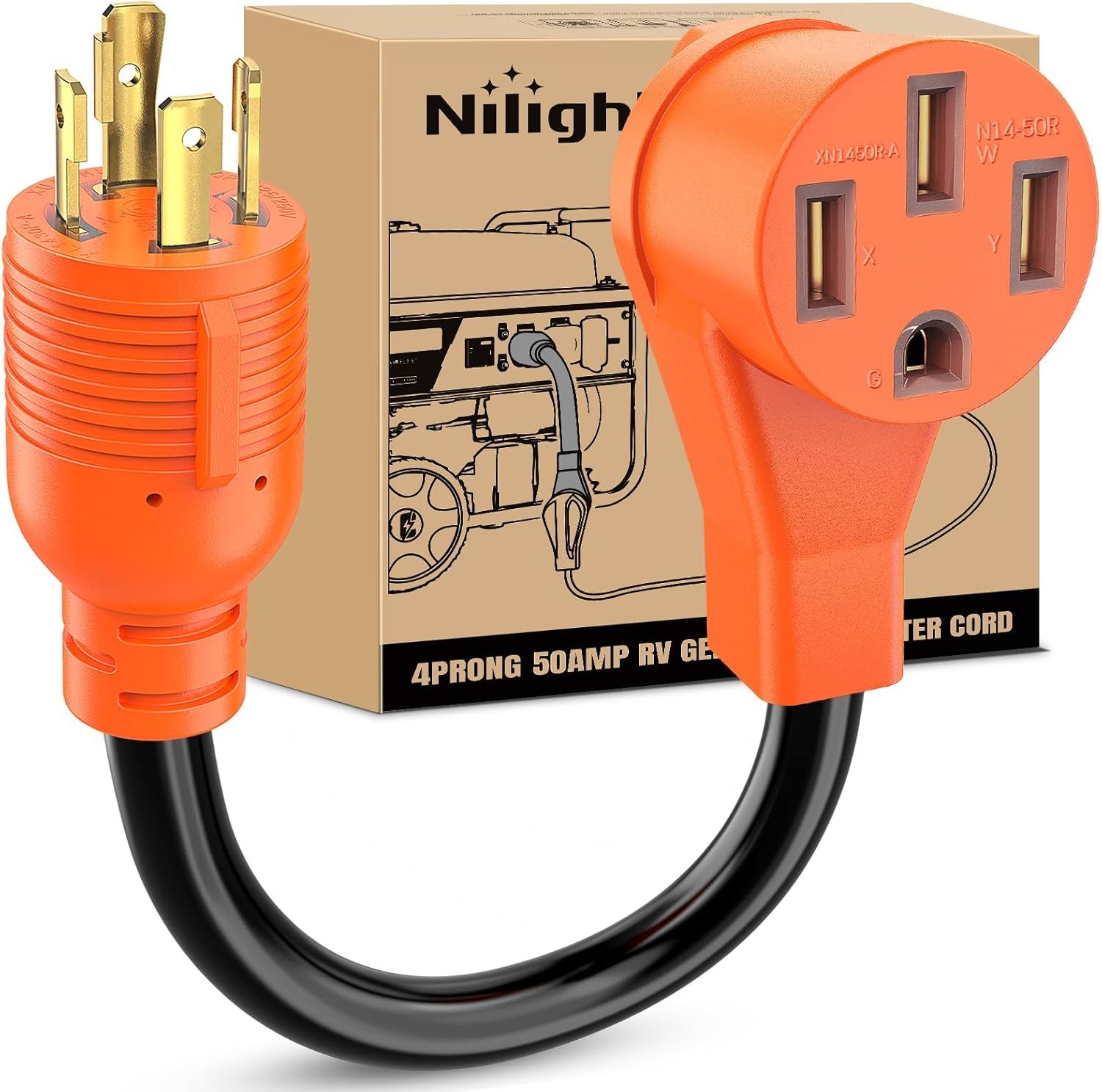 30 amp to 50 amp RV dogbone power adapter